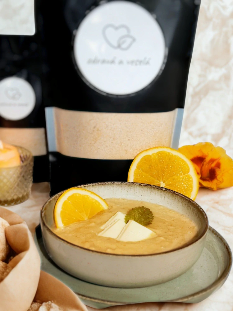 Instantní ovesná kaše - bílá čokoláda a pomeranč 